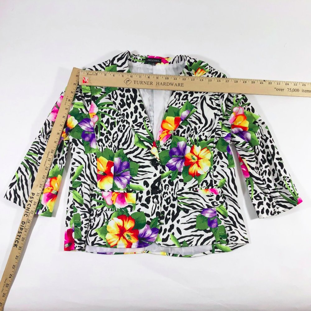 EUC Notations Animal Floral Print Jacket - Picture 5 of 8